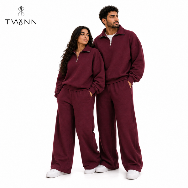 ترينج TWYNN نصف سوستة وبنطلون واسع — نبيتي