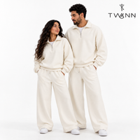 ترينج TWYNN نصف سوستة وبنطلون واسع — أوف وايت