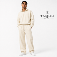 ترينج TWYNN نصف سوستة وبنطلون واسع — أوف وايت